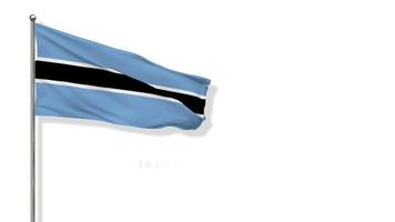 Botswana Flag Waving in The Wind 3D Rendering, Happy Independence Day, National Day, Chroma key Green Screen, Luma Matte Selection of Flag video