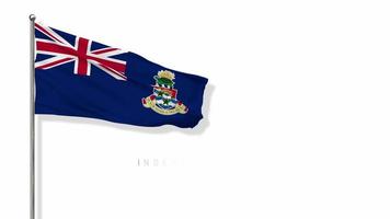 Cayman Islands Flag Waving in The Wind 3D Rendering, Happy Independence Day, National Day, Chroma key Green Screen, Luma Matte Selection of Flag video