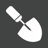 Trowel Glyph Inverted Icon vector