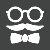 Hipster Style II Glyph Inverted Icon vector