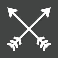 Arrows Glyph Inverted Icon vector