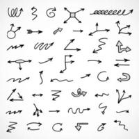 Vector set of hand drawn arrows, elements for presentation