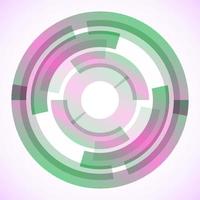 Geometric frame from circles, vector abstract background, wallpaper