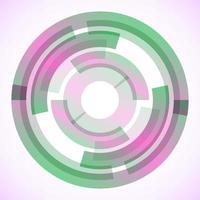 Geometric frame from circles, vector abstract background, wallpaper