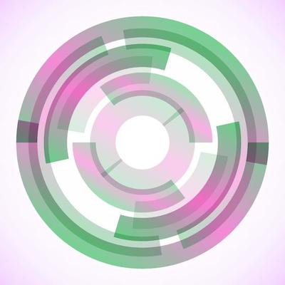 Geometric frame from circles, vector abstract background, wallpaper