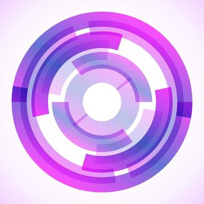 Geometric frame from circles, vector abstract background, wallpaper