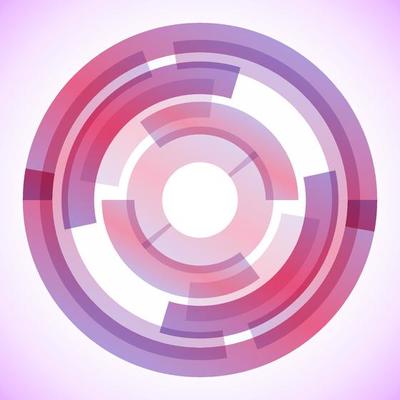 Geometric frame from circles, vector abstract background, wallpaper