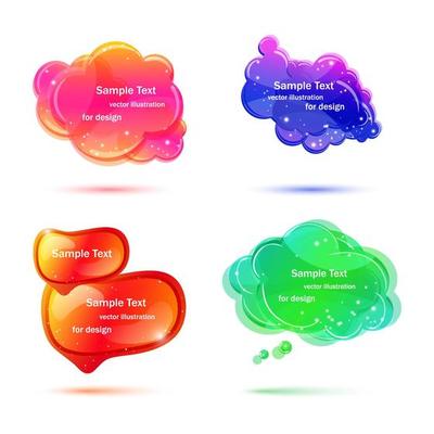 Set of vector banner for design, bubble speach, vector template
