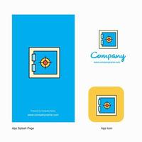 Locker Company Logo App Icon and Splash Page Design Creative Business App Design Elements vector