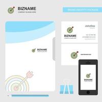 Dart game Business Logo File Cover Visiting Card and Mobile App Design Vector Illustration