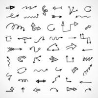 Vector set of hand drawn arrows, elements for presentation