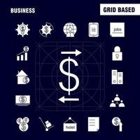 iconos de glifos sólidos de comunicación establecidos para infografías kit de uxui móvil y diseño de impresión incluyen grabación de micrófono grabar audio monitor computadora pantalla compartir colección infografía moderna logo an vector