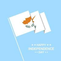 Cyprus Independence day typographic design with flag vector