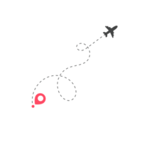 vliegtuig reisroute speld op de wereldkaart reis reisideeën png
