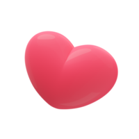 glimmend hart vormig ballonnen uitdrukking van liefde Aan Valentijnsdag dag. 3d illustratie met knipsel pad. png