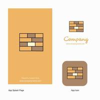 Bricks wall Company Logo App Icon and Splash Page Design Creative Business App Design Elements vector