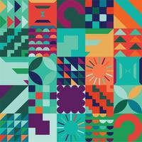 Geometric Bauhaus Pattern design. Abstract Background design template. Vector Shape and modern art.