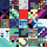 Geometric Bauhaus Pattern design. Abstract Background design template. Vector Shape and modern art.