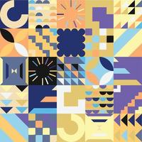 Geometric Bauhaus Pattern design. Abstract Background design template. Vector Shape and modern art.