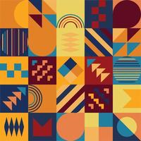 Geometric Bauhaus Pattern design. Abstract Background design template. Vector Shape and modern art.