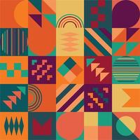 Geometric Bauhaus Pattern design. Abstract Background design template. Vector Shape and modern art.