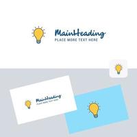 Idea vector logotype with business card template Elegant corporate identity Vector