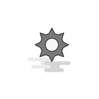 Gear Web Icon Flat Line Filled Gray Icon Vector