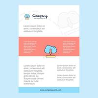 Template layout for Cloud downloading comany profile annual report presentations leaflet Brochure Vector Background