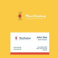 DNA logo Design with business card template Elegant corporate identity Vector