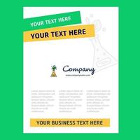 Plant Title Page Design for Company profile annual report presentations leaflet Brochure Vector Background