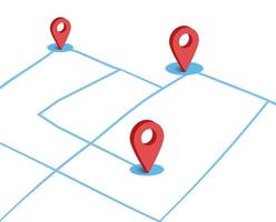 GPS navigator pin checking point to point, GPS navigator pin checking point to point red color on white background vector