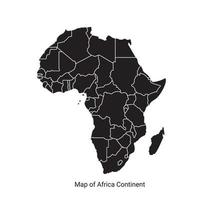 Map of Africa Africa regions political map with single countries, drawing of Africa map vector