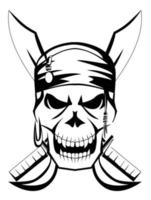 Skull illustration design vector