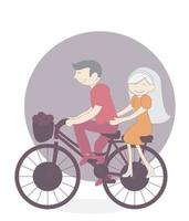 Couple happy activity illustration vector