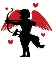 Cupids silhouette illustration vector