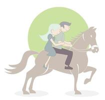 Couple happy activity illustration vector