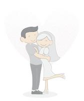 Couple happy activity illustration vector