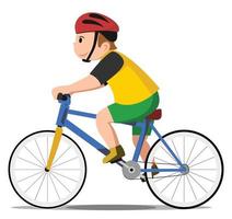 ilustración de niño de bicicleta