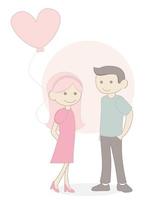 Couple happy activity illustration vector