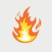 Burning flames logo. Hot flaming element. Vector illustration