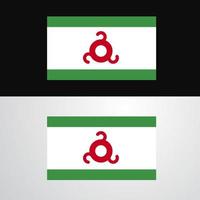 diseño de banner de bandera de ingushetia vector