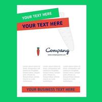 Carrot Title Page Design for Company profile annual report presentations leaflet Brochure Vector Background