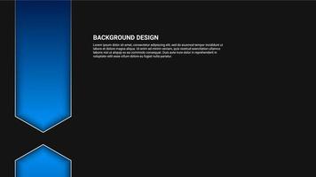 dark abstract background with blue color shapes vector