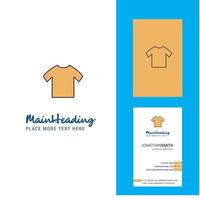 camisa logotipo creativo y tarjeta de visita vector de diseño vertical