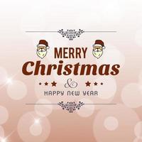 Christmas card design with elegant design and light background vector