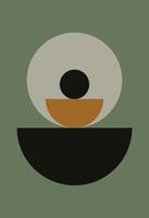 Abstract design with doodles and various shapes. Modern art isolated vector graphics.