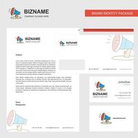 Speaker Business Letterhead Envelope and visiting Card Design vector template