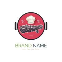 chef restaurant logo template design for brand or company and other vector