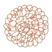 Vector abstract round doodle for decoration and design. Single element, illustration, sign