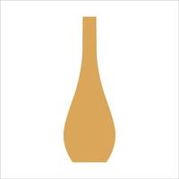 Vector illustration of modern ceramic vase. Single element in trendy boho style isolated on white background